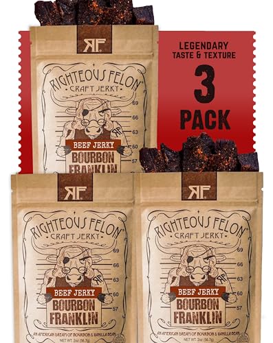 Righteous Felon Beef Jerky - Bourbon Franklin Flavor