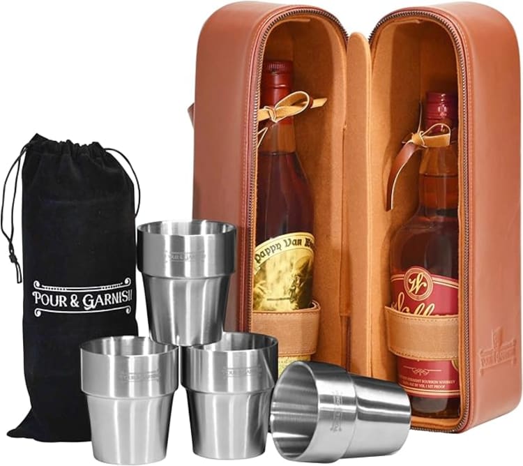 Whiskey & Wine Double Bottle Travel Bag