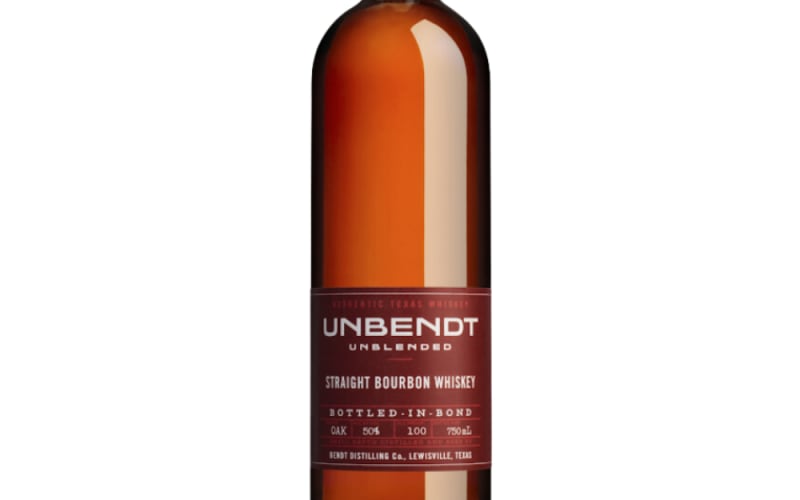 UNBENDT BOTTLED IN BOND TEXAS STRAIGHT BOURBON WHISKEY