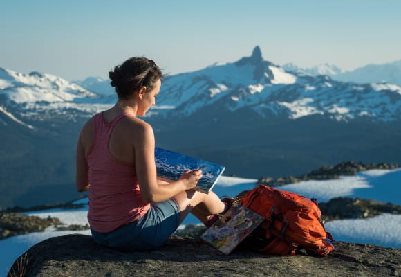 Painting on Mountaintop (photo: Tourism Whistler / Mike Crane)