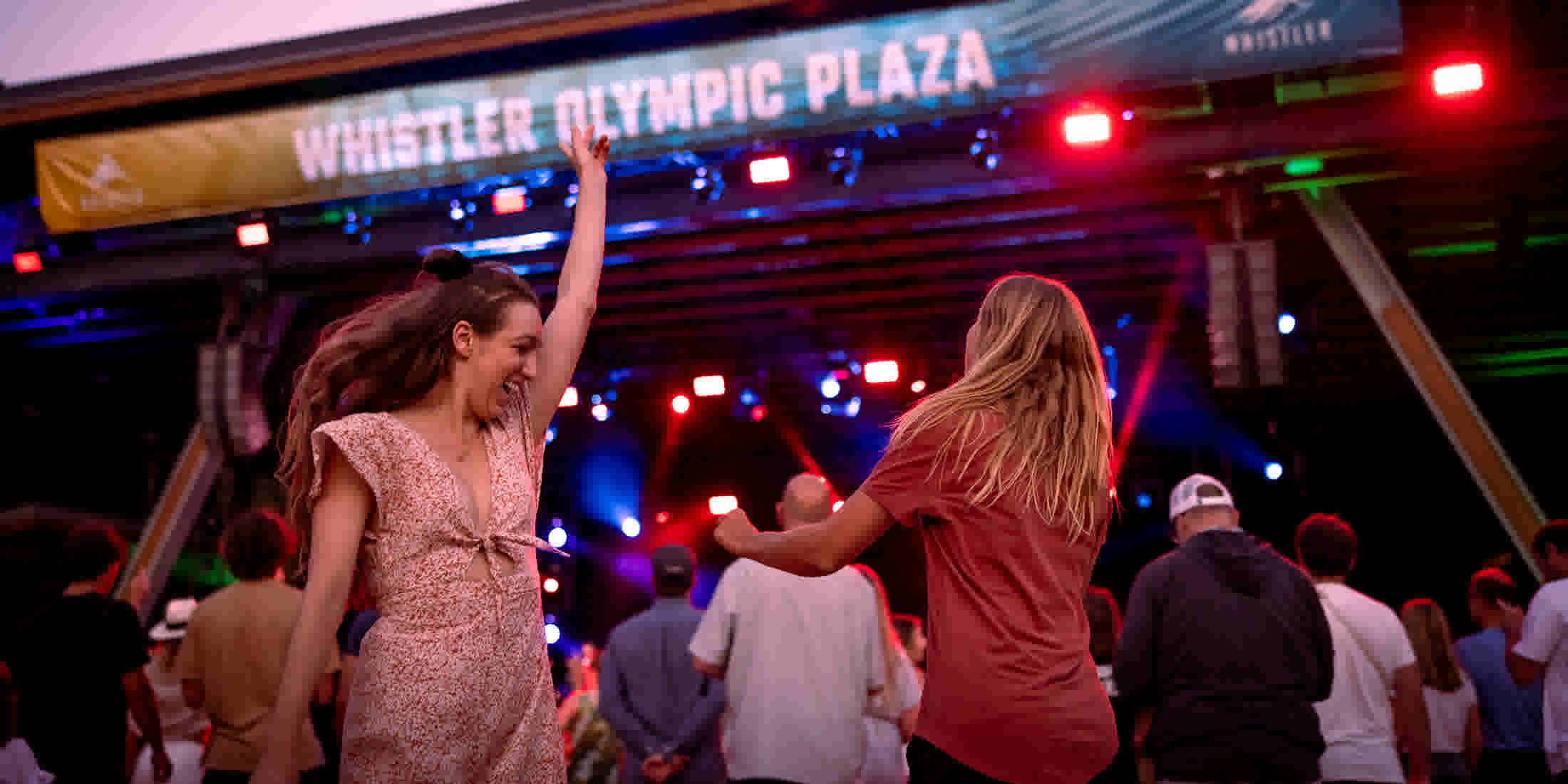 People dancing at Whistler Summer Concert Series