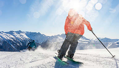 Spring skiing in the sun in Whistler