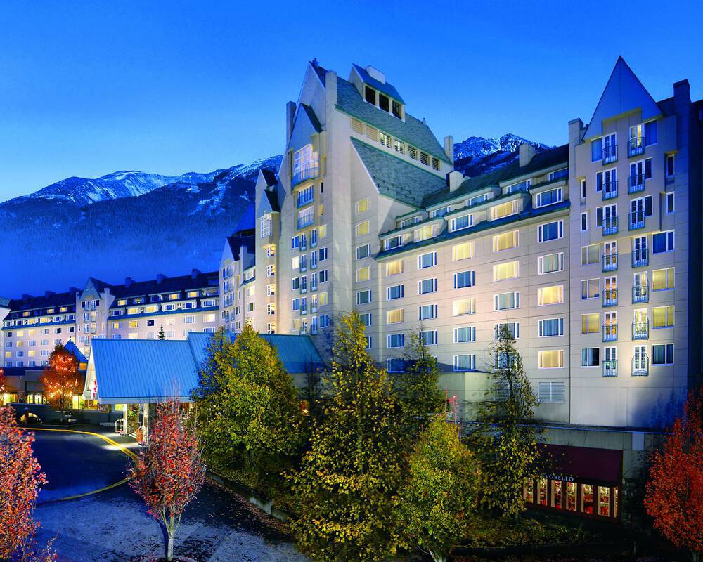 The Fairmont Chateau Whistler, one of the biggest hotels in Whistler
