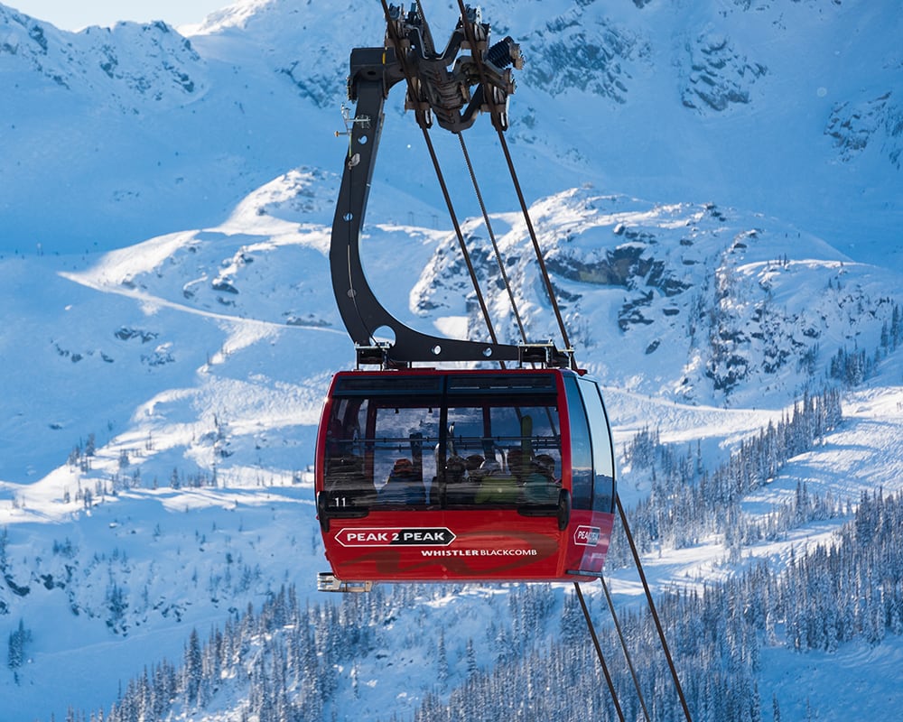 The PEAK 2 PEAK Gondola at Whistler Blackcomb