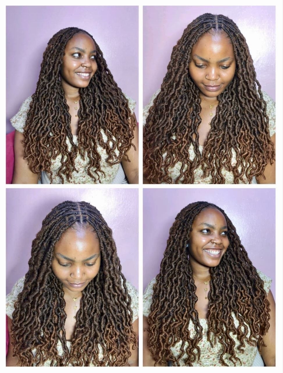 Wavy soft locs at Fabz Hair Nairobi