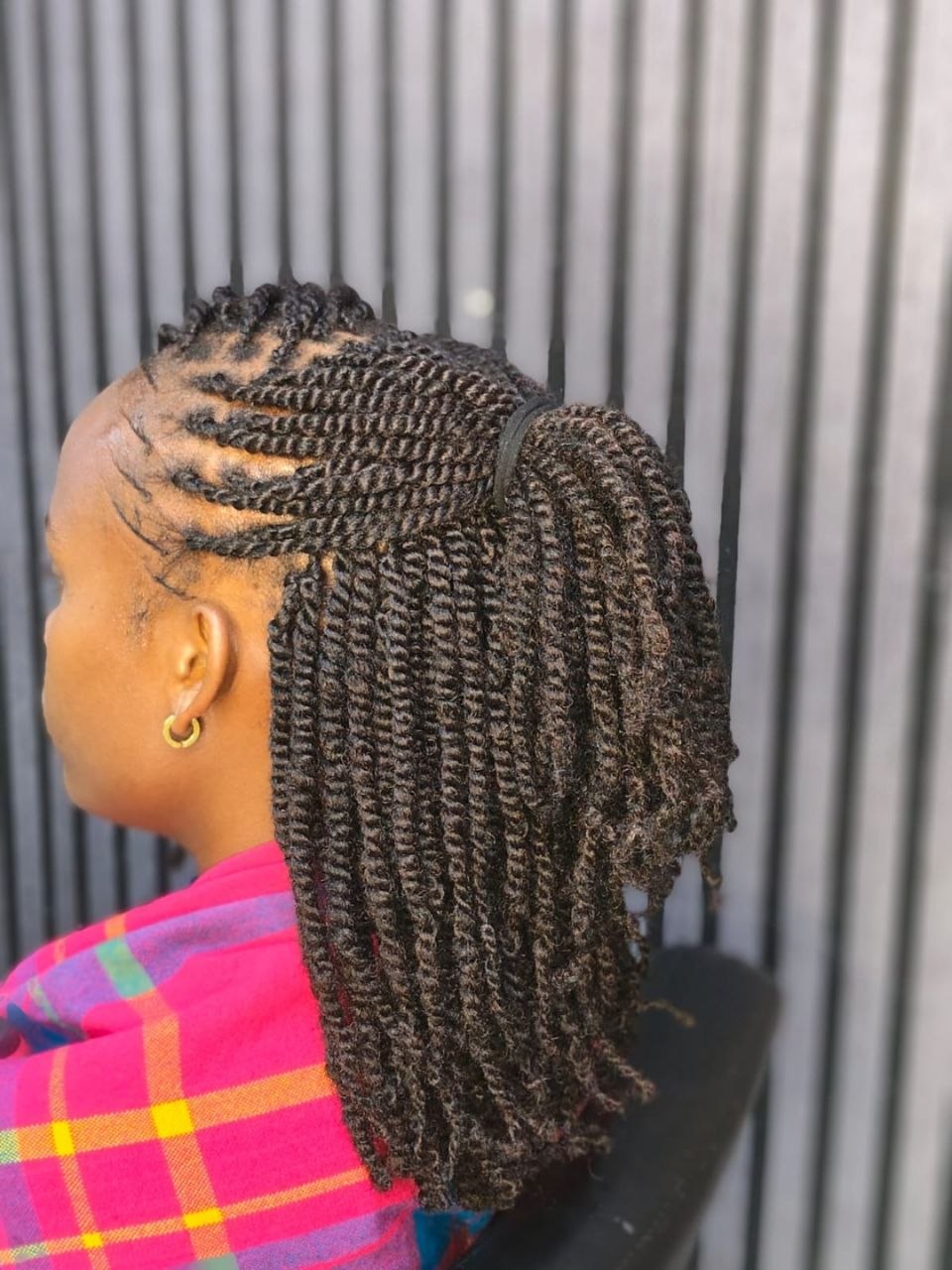 Afro twists voluminous style at Fabz Hair Nairobi