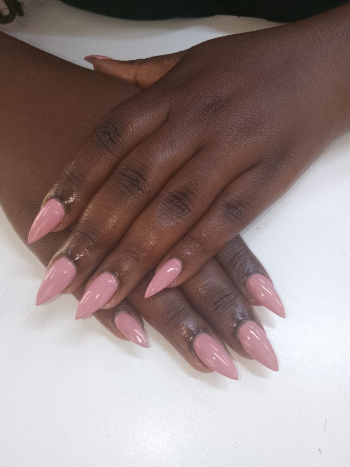 Tips and plain gel nails at Fabz Hair Nairobi