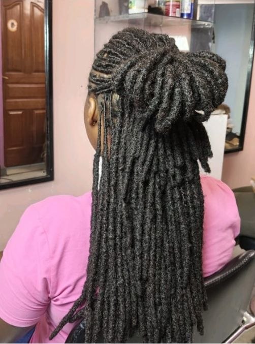 Soft temporary locs at Fabz Hair Nairobi