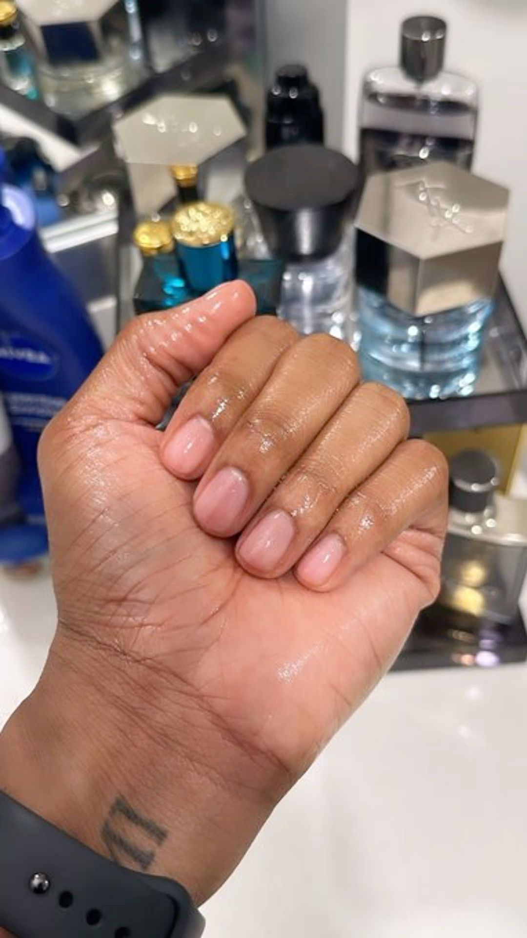 Plain gel manicure at Fabz Hair Nairobi