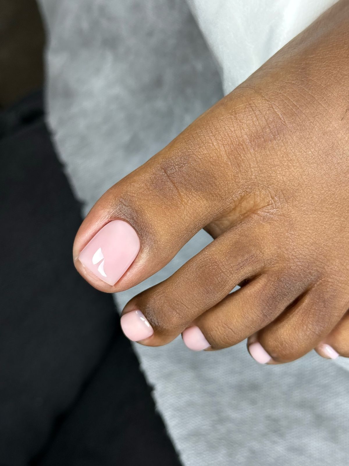 Pedicure and gel service at Fabz Hair Nairobi