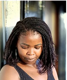 Human hair micro locs at Fabz Hair Nairobi