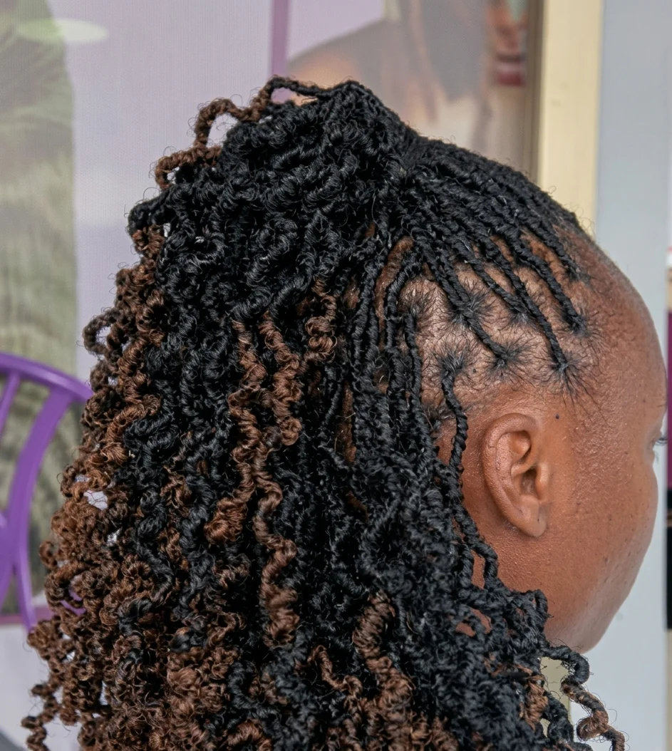 Temporary locs stiff texture at Fabz Hair Nairobi