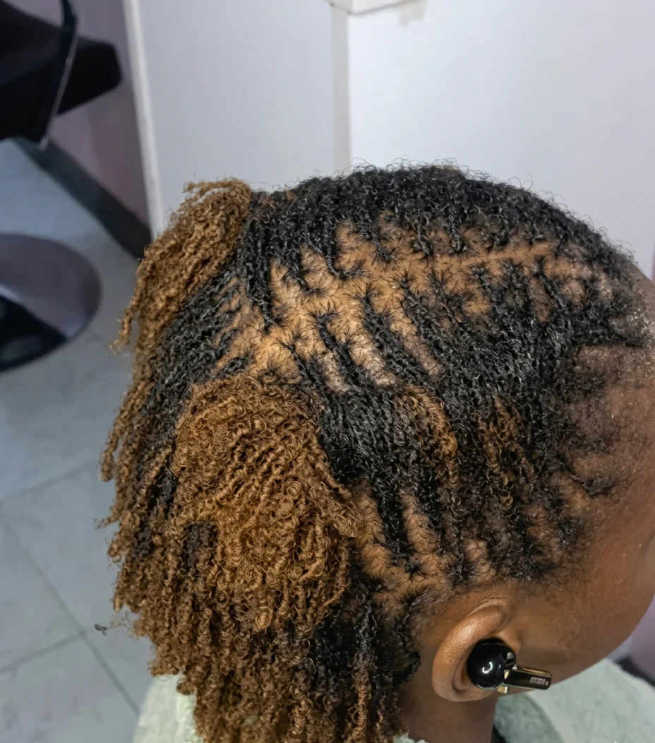 Sister locs retie and maintenance at Fabz Hair Nairobi