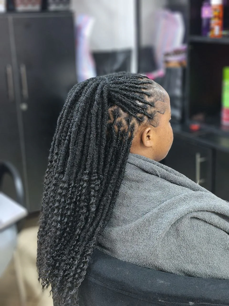 Island locs close up at Fabz Hair Nairobi