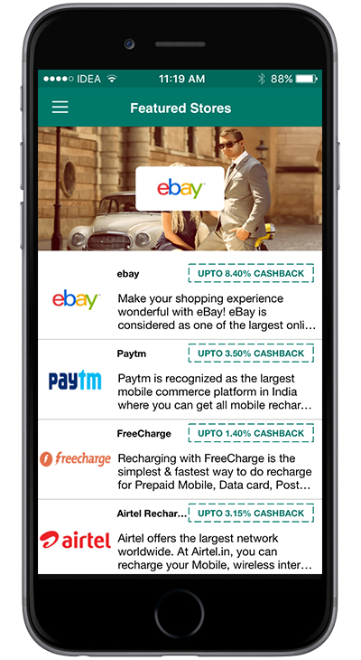 Download one of the best cashback app for android or ios.