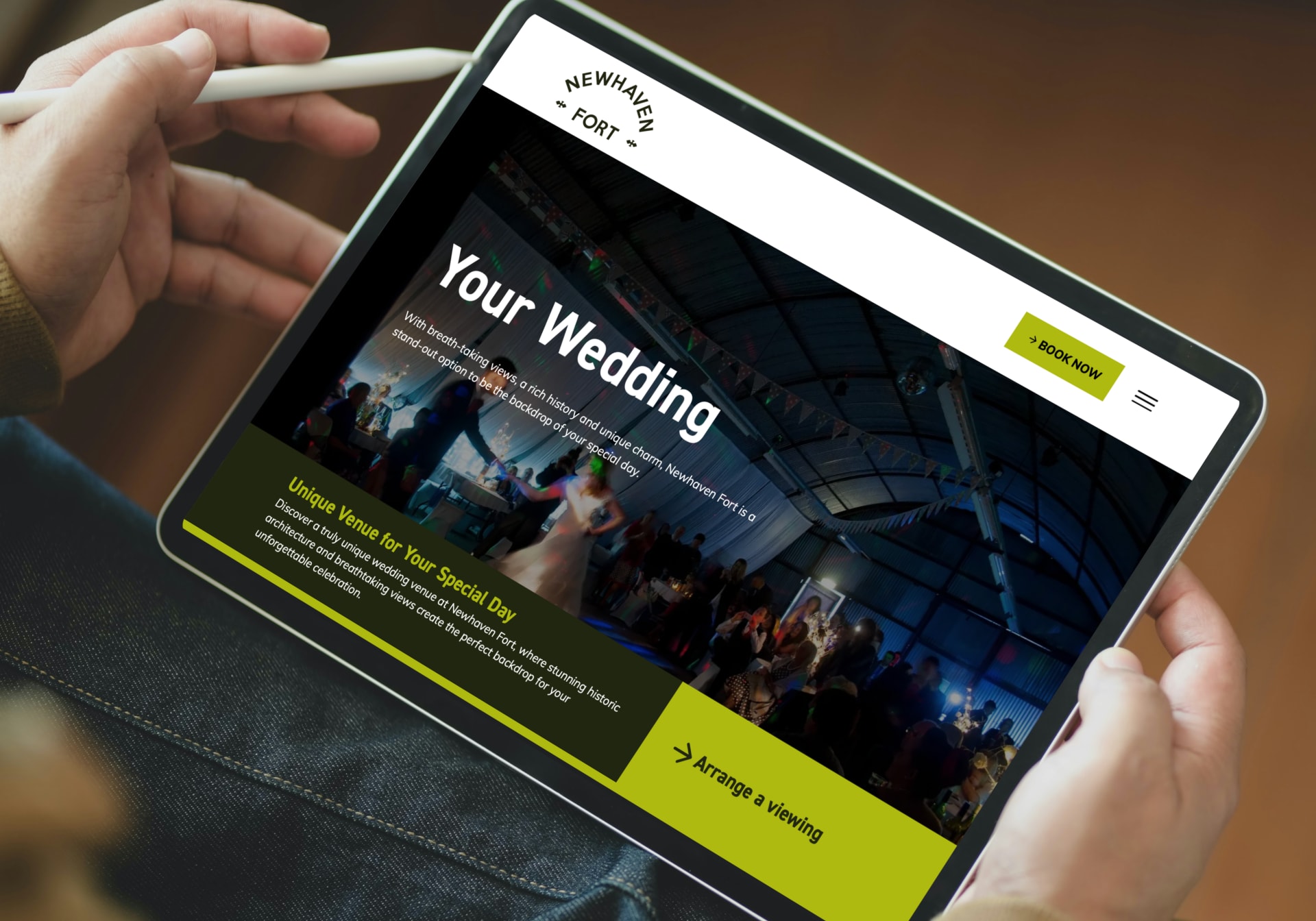Tablet wedding page muqjny
