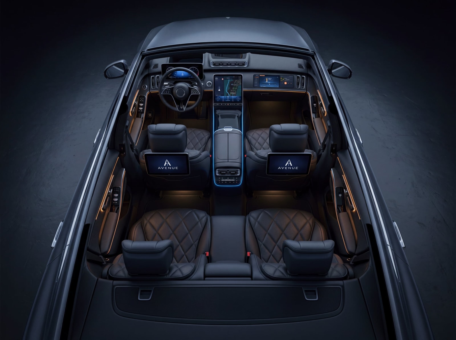 One system, four seats. Concept visualisation