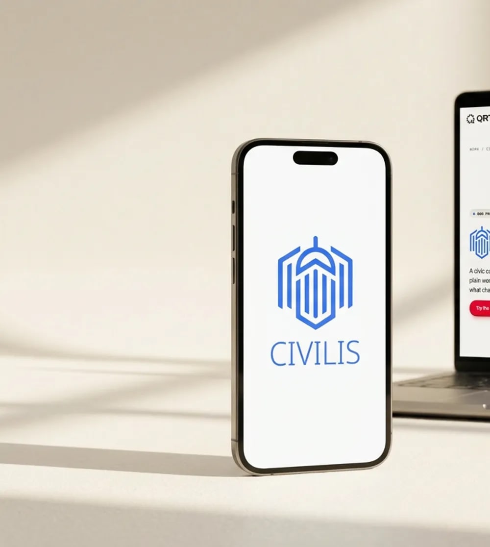 CIVILIS on a phone