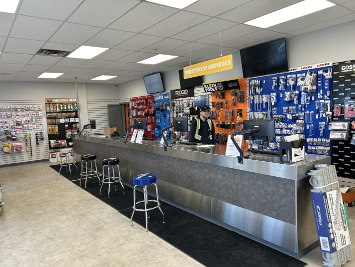 Interior view of the Edmonton South location for Bartle & Gibson, showcasing the layout and available products inside.
