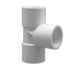 pvc sch 40 tee s/s/f image 1