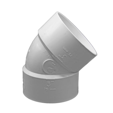 PVC D/L ELBOW 45 Image 1