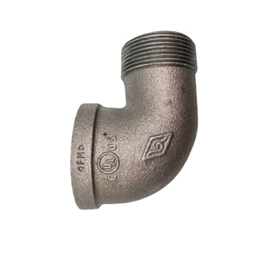 BLK MALL STR 90 ELBOW Image 1