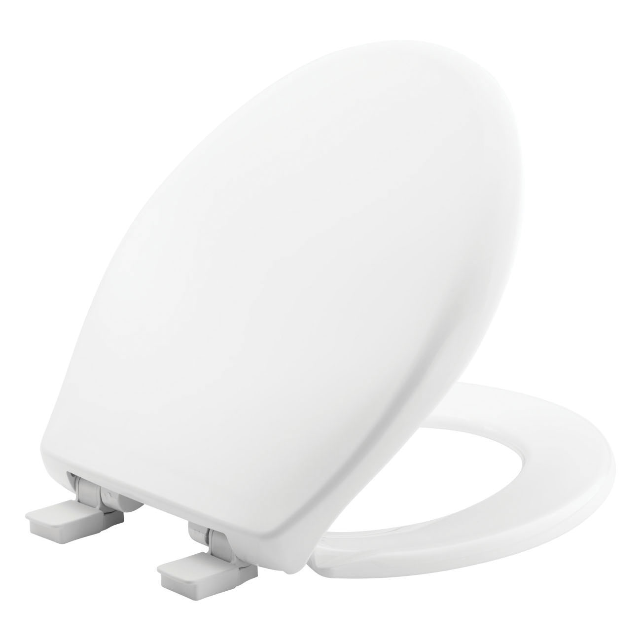Bemis Riser BEMIS 200E4 000 ROUND CLOSED FRONT WITH COVER SLOW CLOSE SEAT WHITE ...