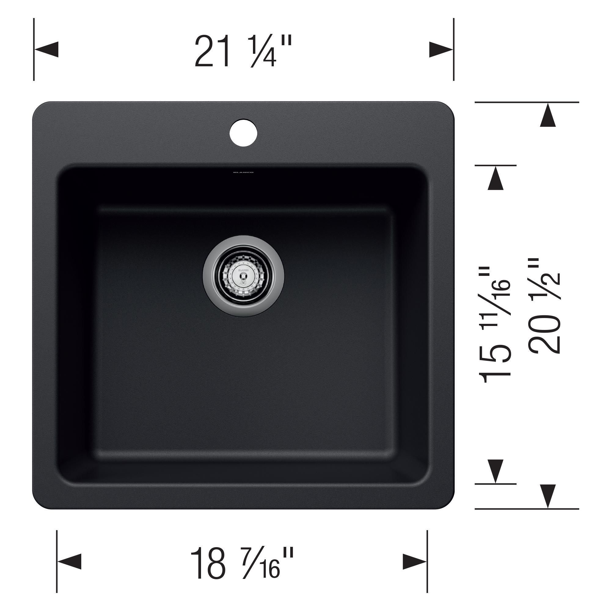 BLANCO 403658 LIVEN 21 DROP-IN SINGLE BOWL SILGRANITE KITCHEN SINK