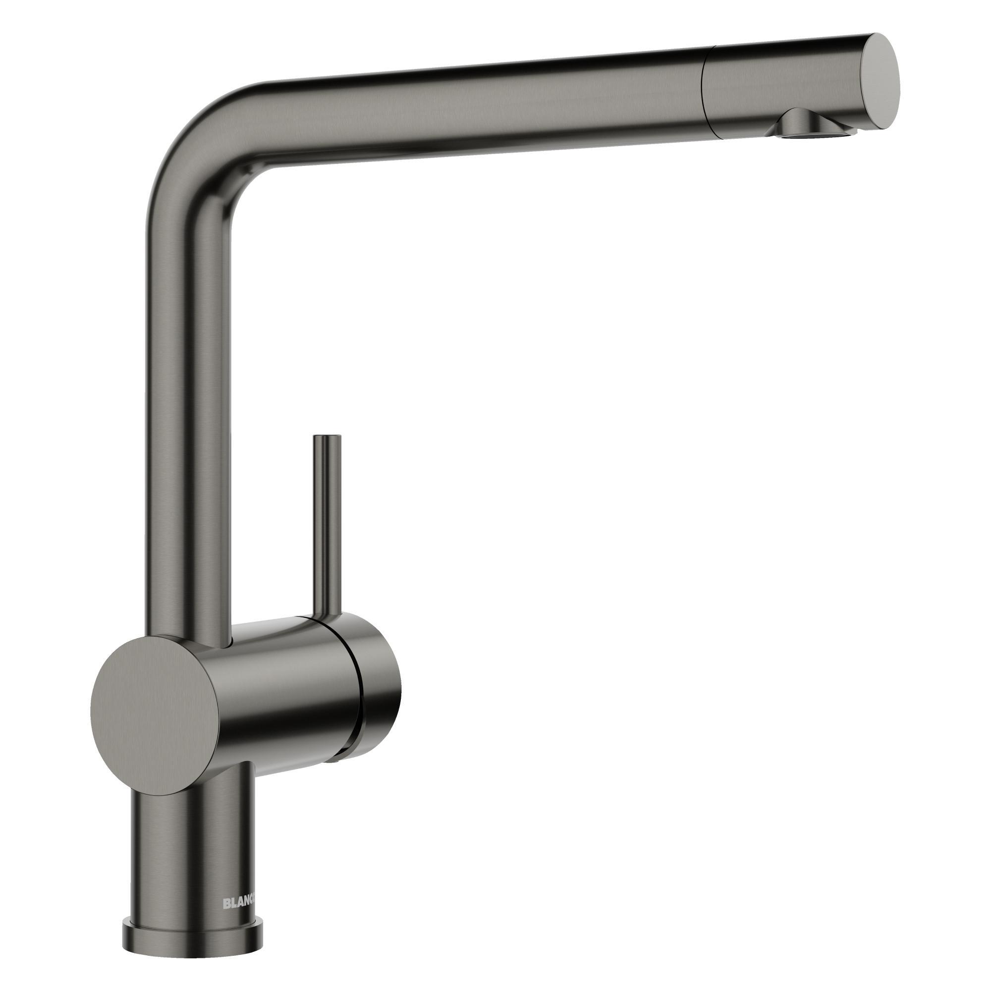 BLANCO 443269 LINUS 1.5GPM PULL OUT SPRAY KITCHEN FAUCET SATIN DARK ...
