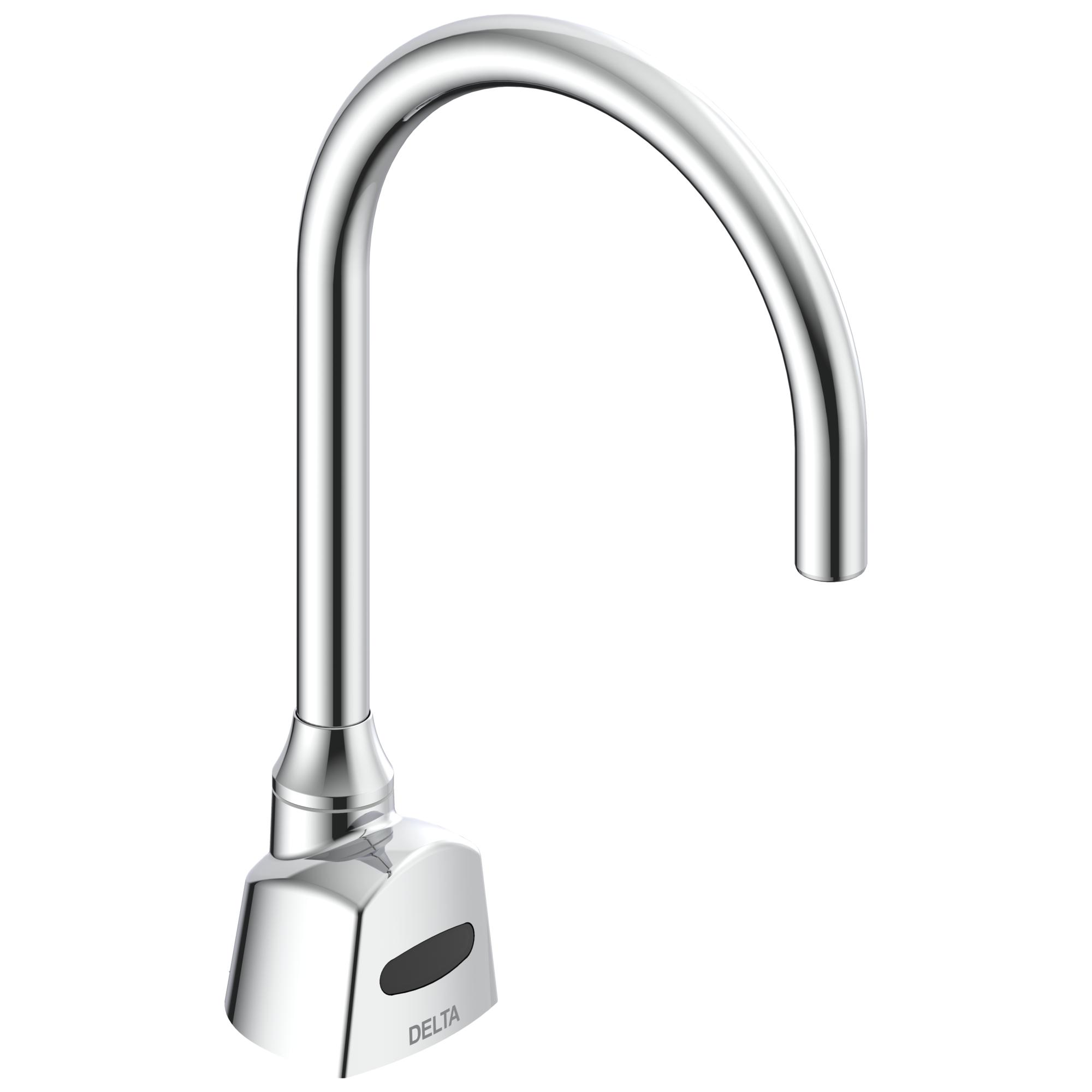 Delta R35 DELTA 1500TF3370-R35 HARDWIRE TOUCHLESS GOOSENECK FAUCET CHROME ...