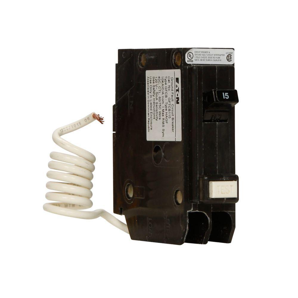 Gfecb CUTLER HAMMER GFCB-115 1 POLE 15 AMP GFI BREAKER | Bartle & Gibson ...