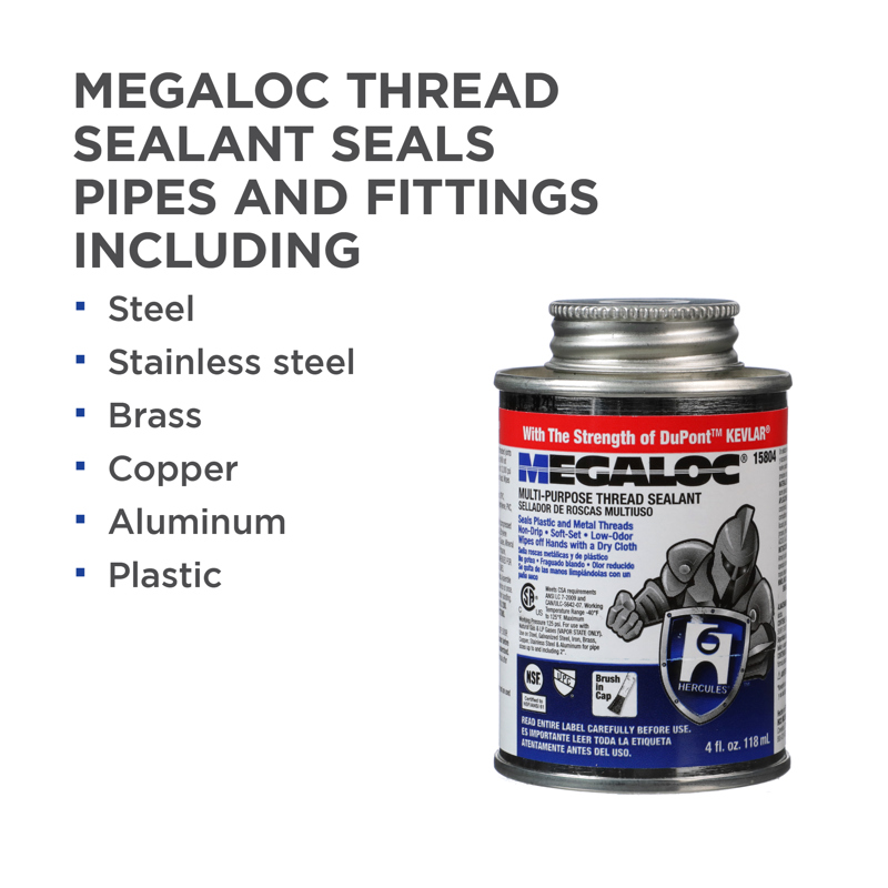 OATEY 158069 THREAD SEALANT 1/2PT W/BRUSH MEGALOC | Bartle