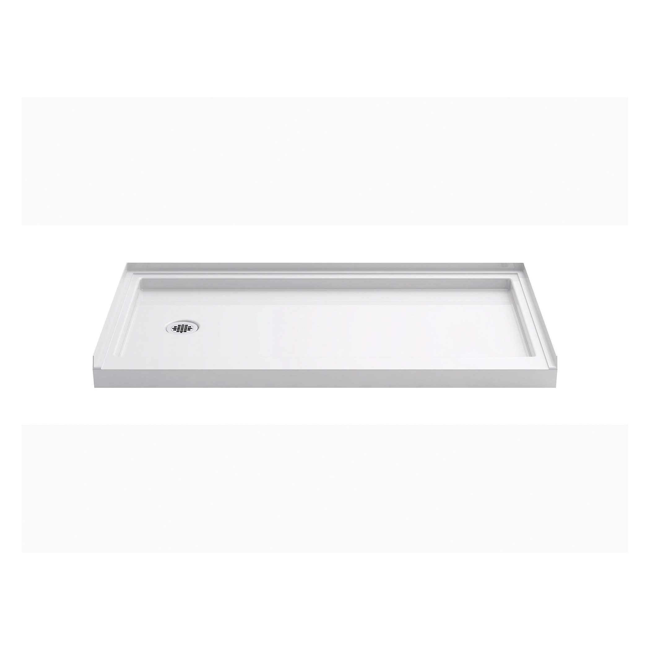HYTEC ACR3775L-0 KENDALE ACRYLIC ALCOVE SHWR BASE LH WHITE