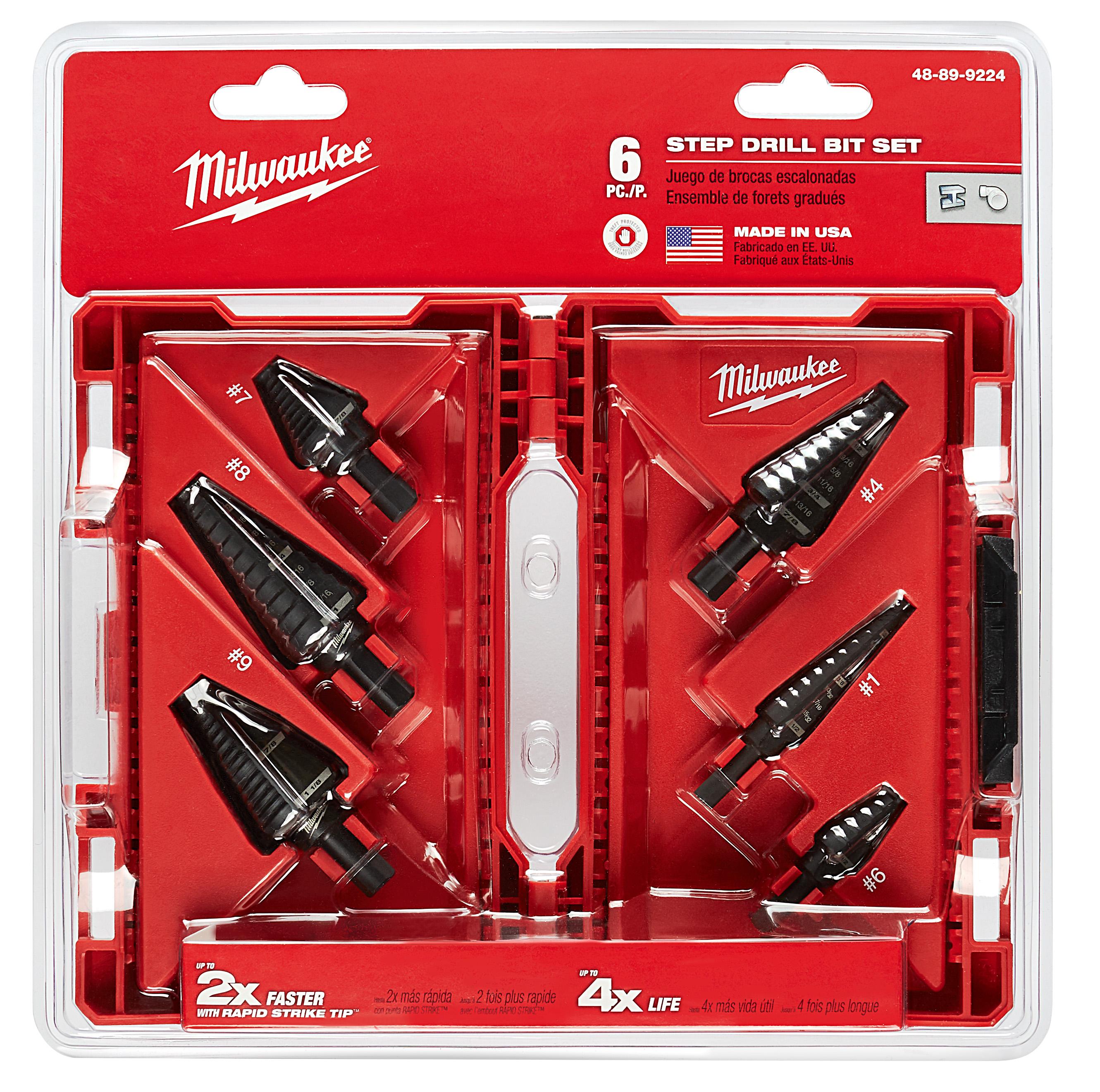 MILWAUKEE 48-89-9224 STEP DRILL BIT 6PC SET | Bartle & Gibson