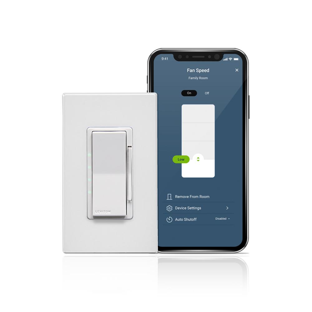 LEVITON D24SF-1BW DECORA SMART 1.5A 120VAC 1-POLE WIFI DIMMER & FAN ...