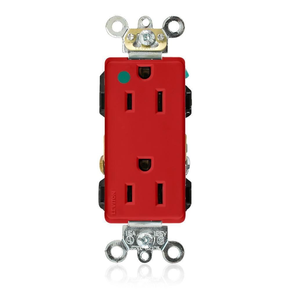 LEVITON 16262-HGR DECORA PLUS 15A 125V 2-POLE 3-WIRE HOSPITAL GRADE ...