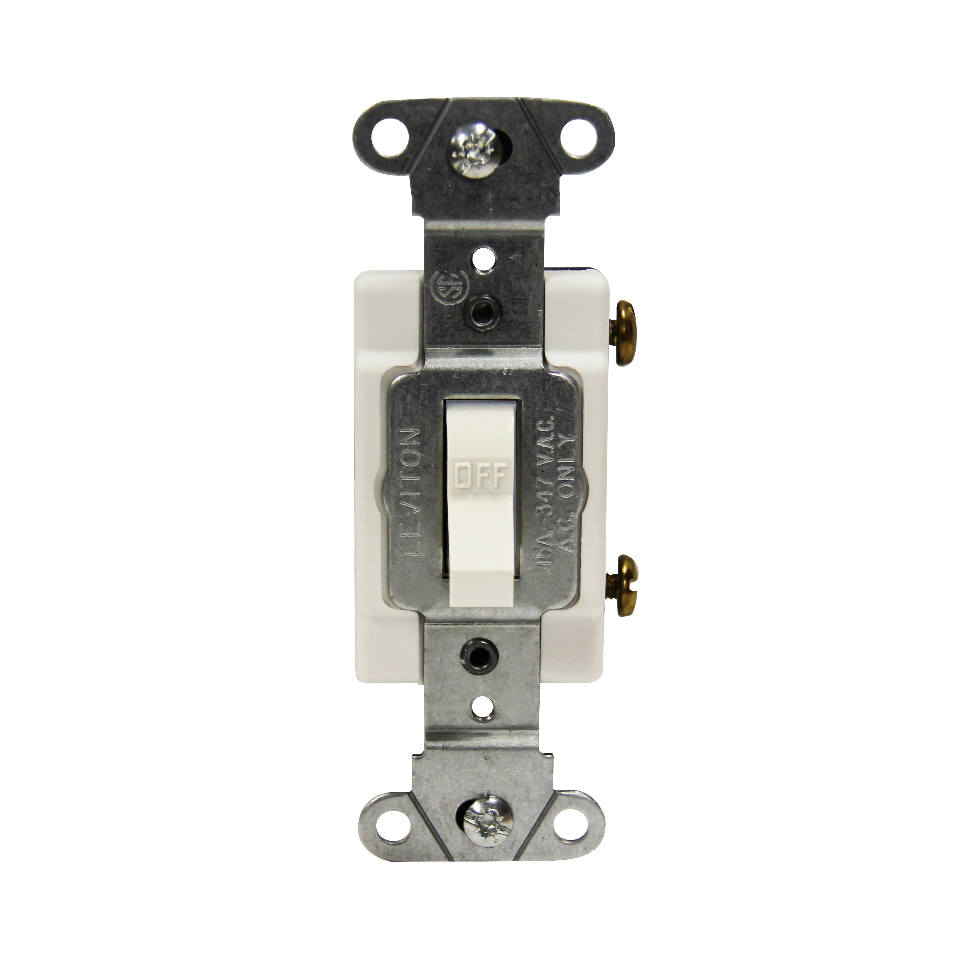 LEVITON 18201-W 15A 347VAC 1-POLE HEAVY DUTY INDUSTRIAL TOGGLE SWITCH ...