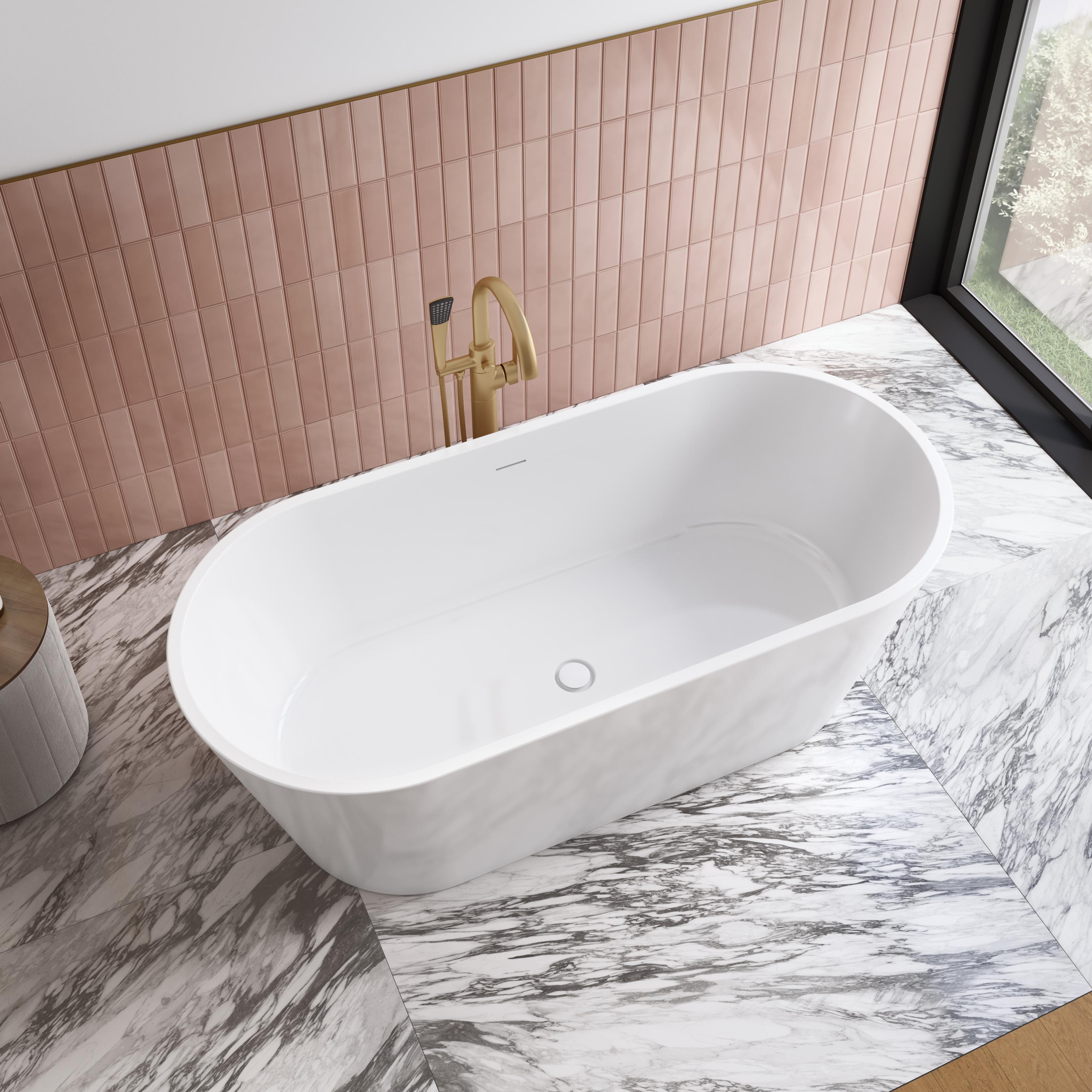 MAAX 107674-000-001-000 CHORALE 67X31 FREESTANDING TUB WITH CENTER