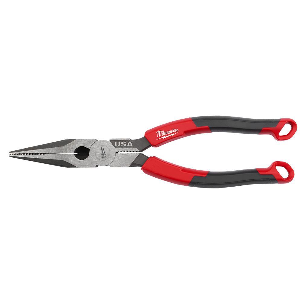 MILWAUKEE MT555 8 LONG NOSE COMFORT GRIP PLIERS | Bartle & Gibson