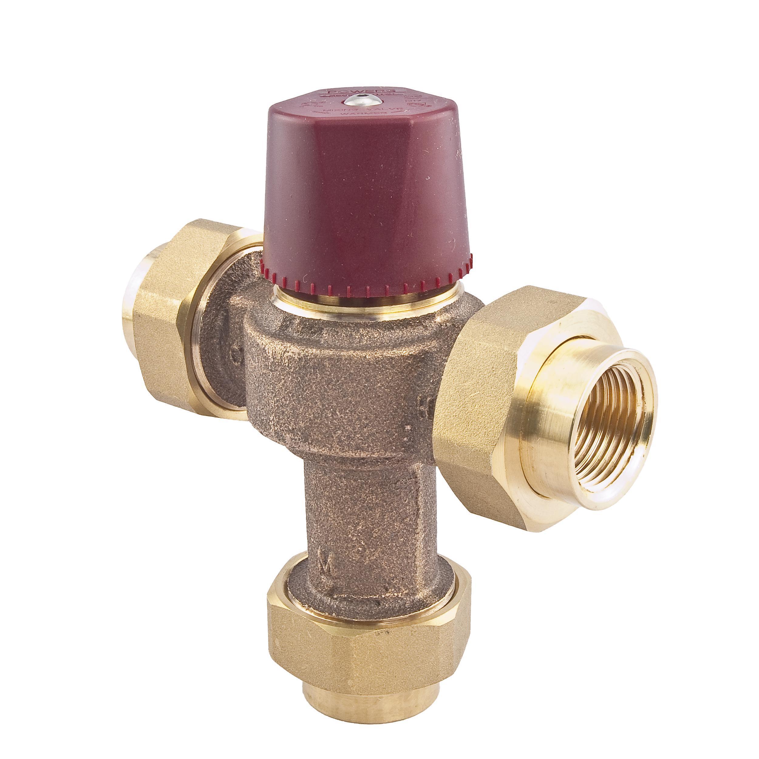 w① WATTS 6550005 LFLM491-1 3/4 IP UNION 90-160F MIXING VALVE | Bartle