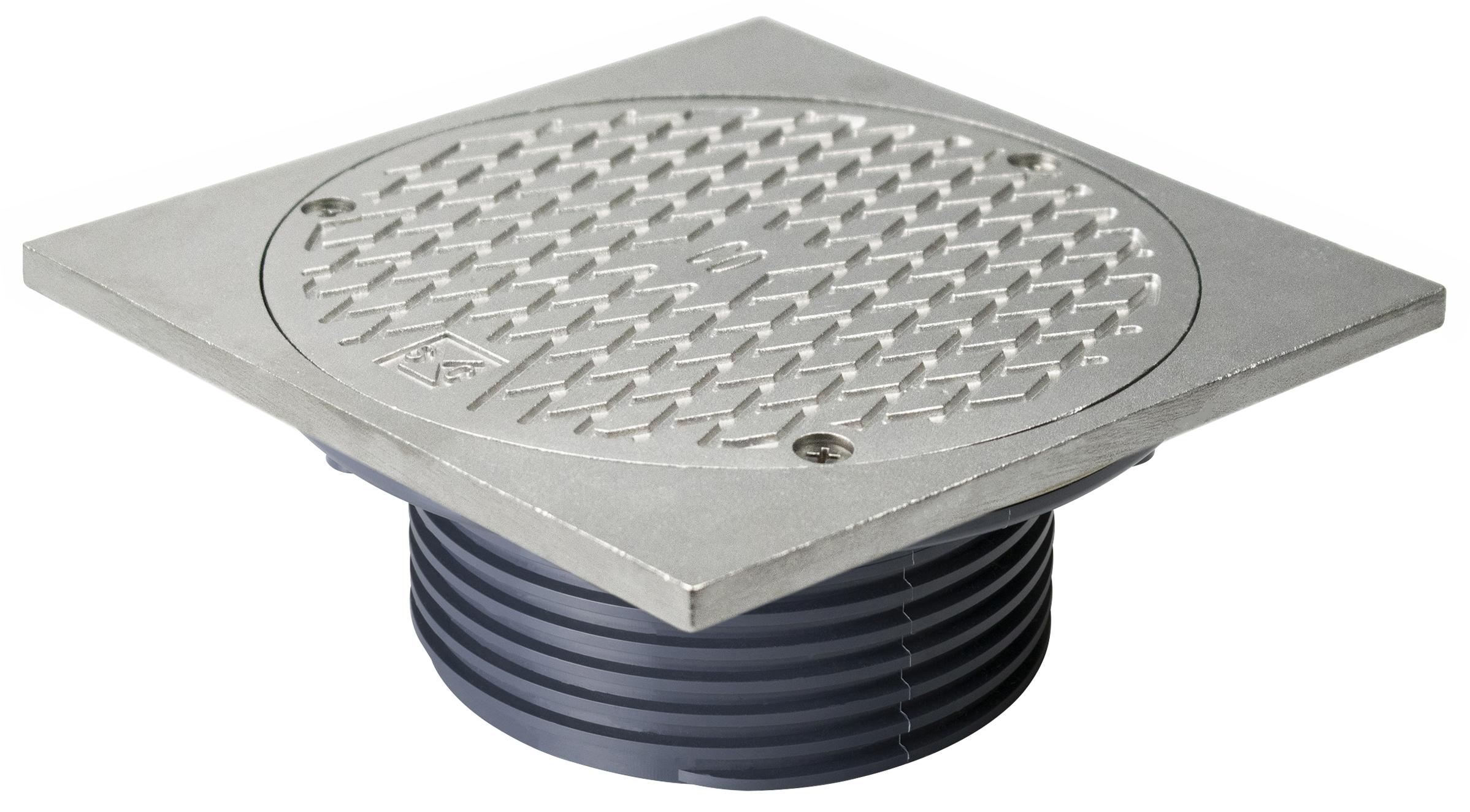 SIOUX CHIEF 834-4HSQ FINISH HEAD 4 ABS CLEAN-OUT WITH 6 STAINLESS STEEL ...