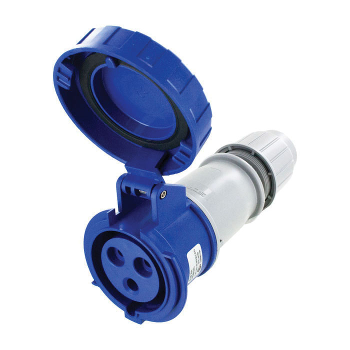 TECHSPAN SCM330C6W 30A 2P 3W 250V FEMALE SLEEVE CORD END IP67 | Bartle ...