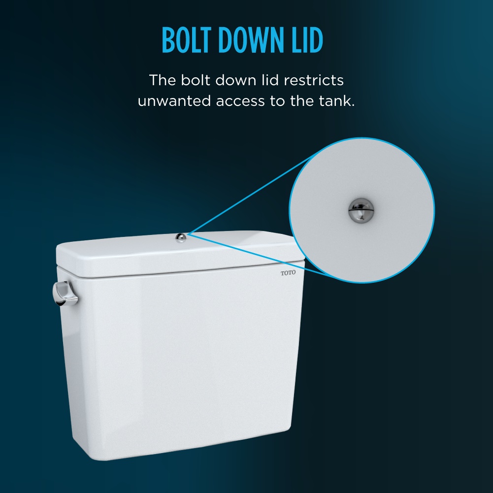TOTO ST776EB#01 DRAKE 1.28GPF TANK WITH LOCK LID COTTON | Bartle