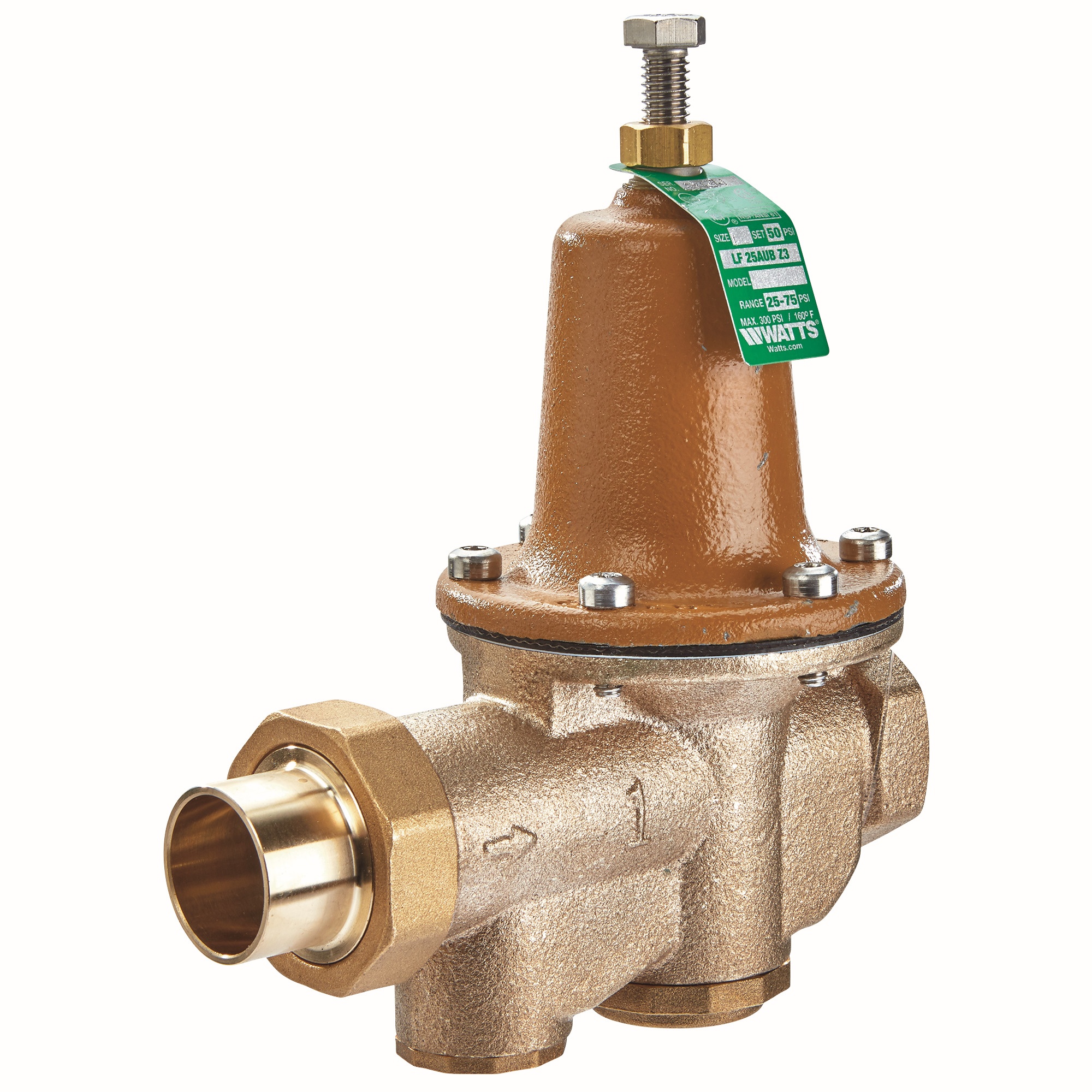 WATTS 0009237 LF25AUB-S-Z3 1/2 SWT UNION 25-75PSI PRESSURE