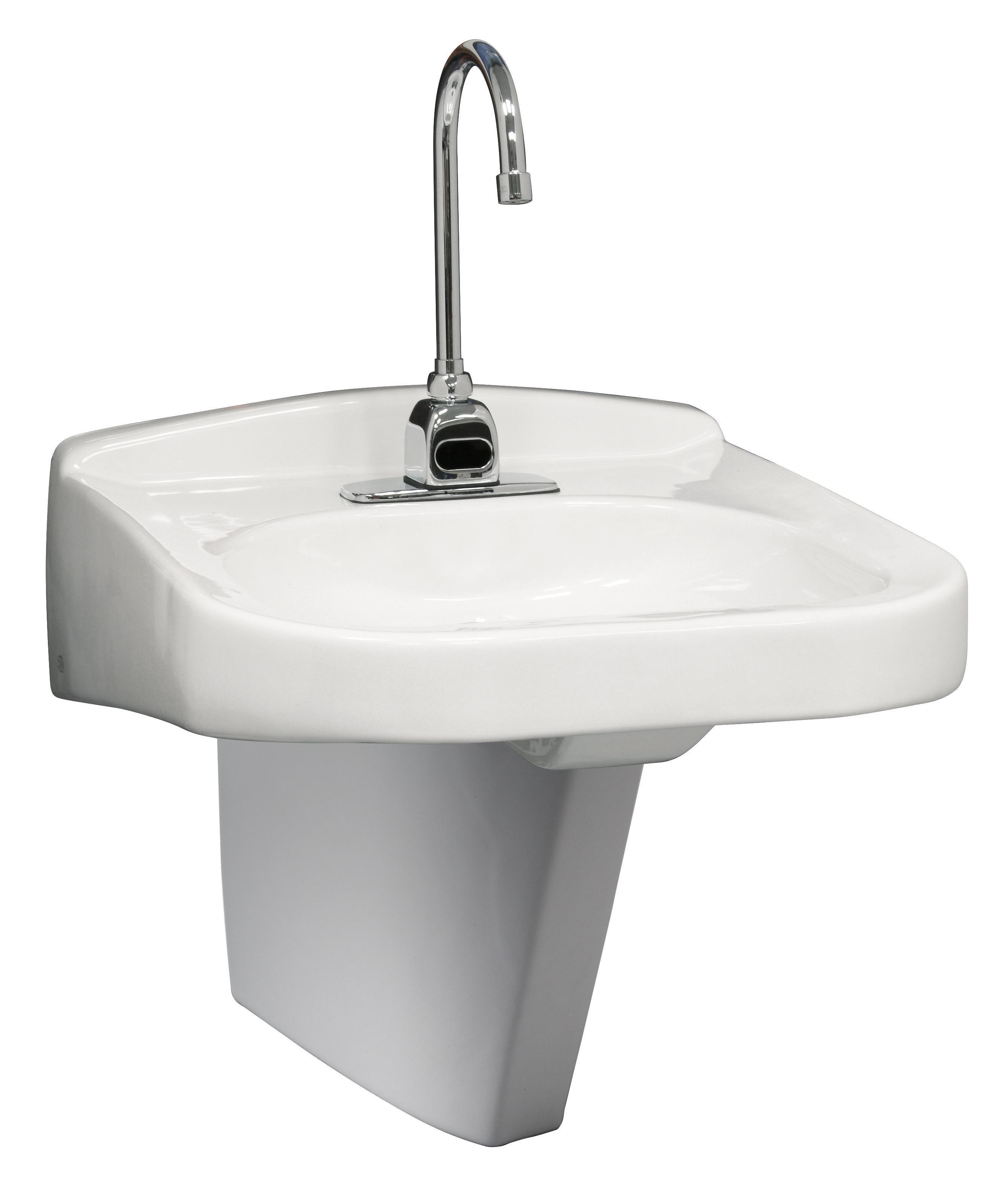ZURN Z5324-PED 20 X 23IN WH LAV 4IN CC W/SEMI-PED 19100002