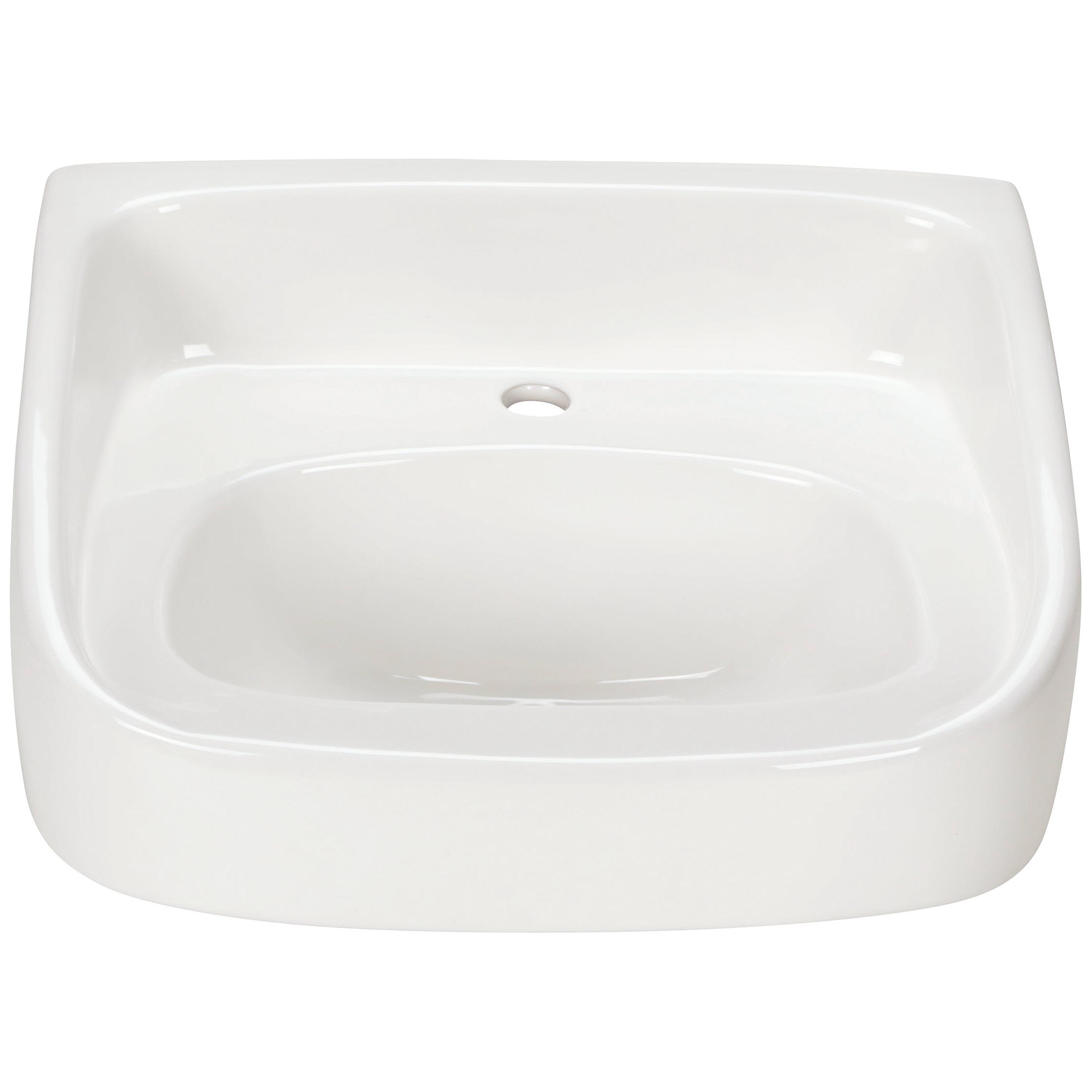 ZURN Z5361-PED 20 X 18IN WH LAV SGL HOLE W/SEMI-PED Z1S10164