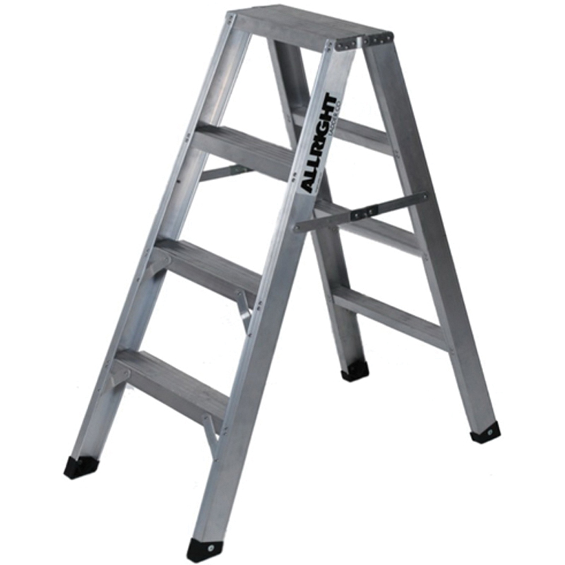 ALLRIGHT 1512-12 12FT 300LB ALUMINUM STEP LADDER | Bartle & Gibson ...