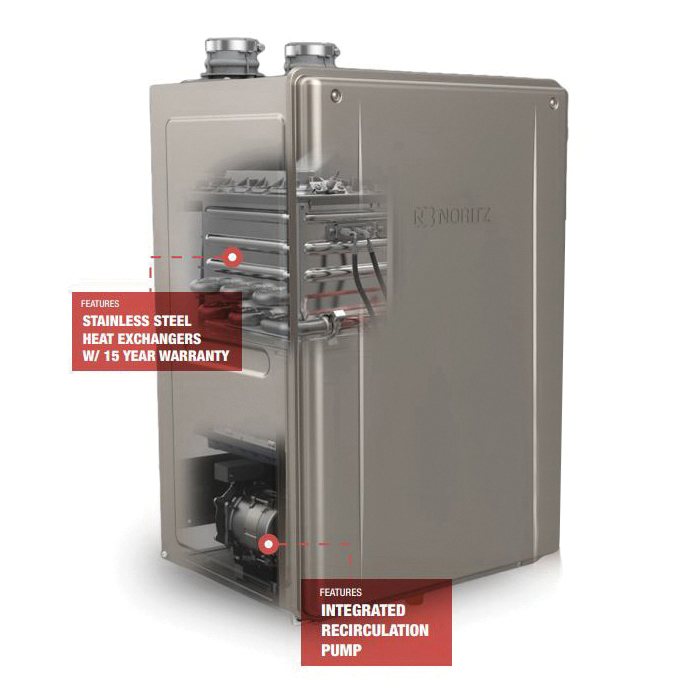 NORITZ NRCR111DVNG INDOOR D/V TANKLESS W.H. C/W B-I PUMP-NG