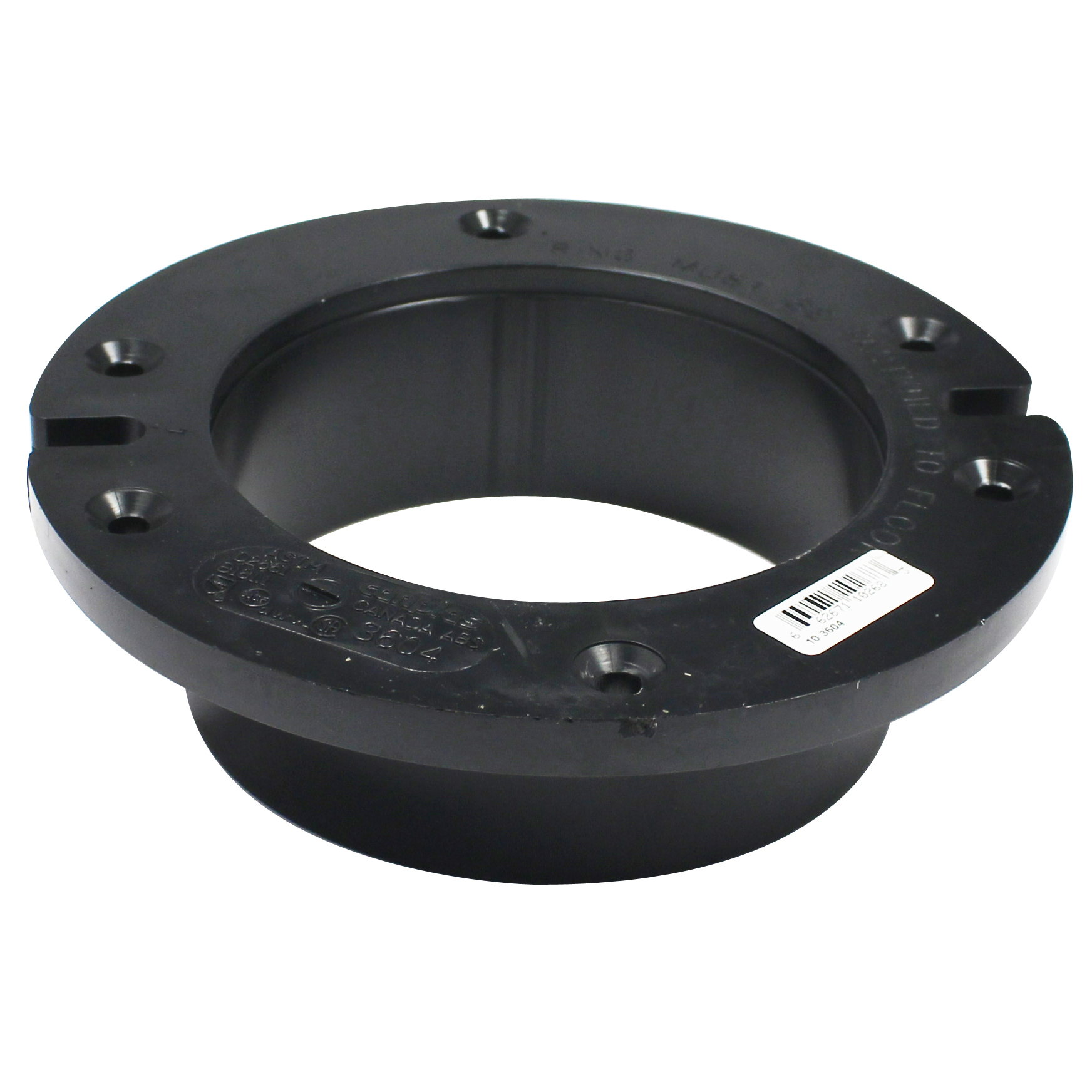 4x3 ABS Toilet Flange With Hub End – Sturdy DWV Fitting For Water Closet Installation