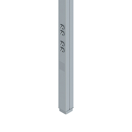WIREMOLD 25DTP-412-DG-C 12FT PACPOLE 2-15A DPLX CORD GRAY | Bartle ...